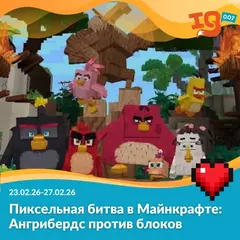 Пиксельная битва в Майнкрафте: Ангрибердс против блоков (23.02.26-27.02.26)